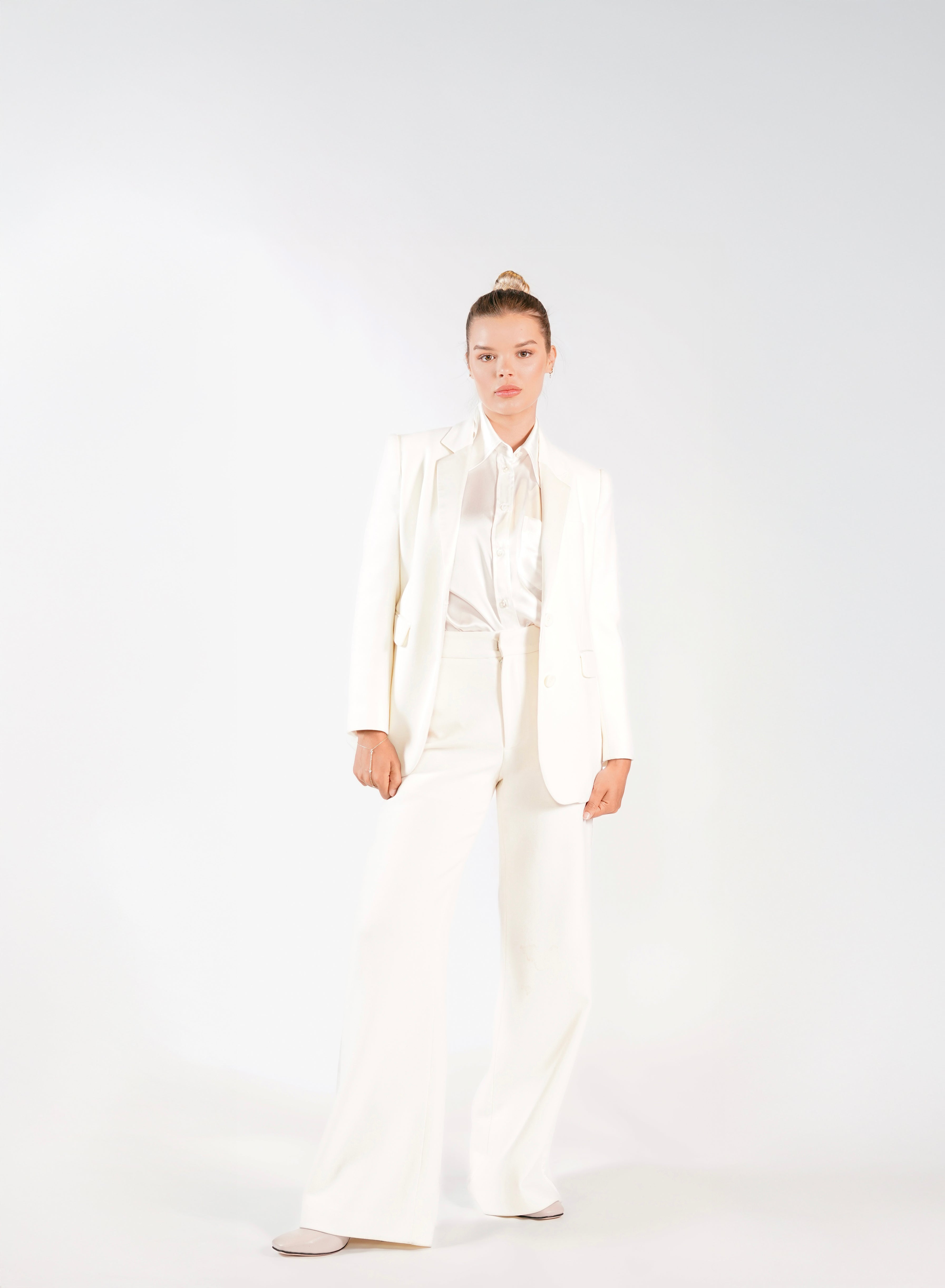 GRETA PANT WHITE TUXEDO