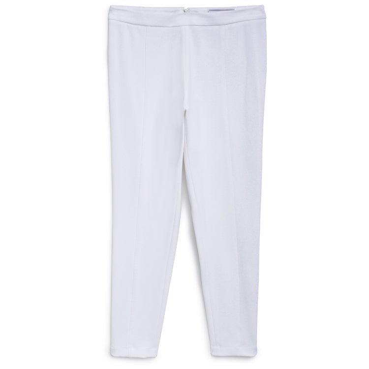 PONTE PANT W/ ZIPPER WHITE