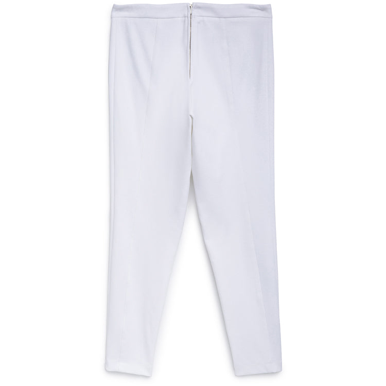PONTE PANT W/ ZIPPER WHITE