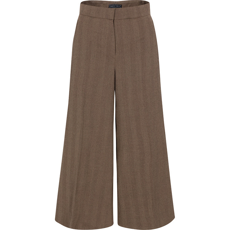 RC CROPPED WOOL HERRINGBONE PANTS
