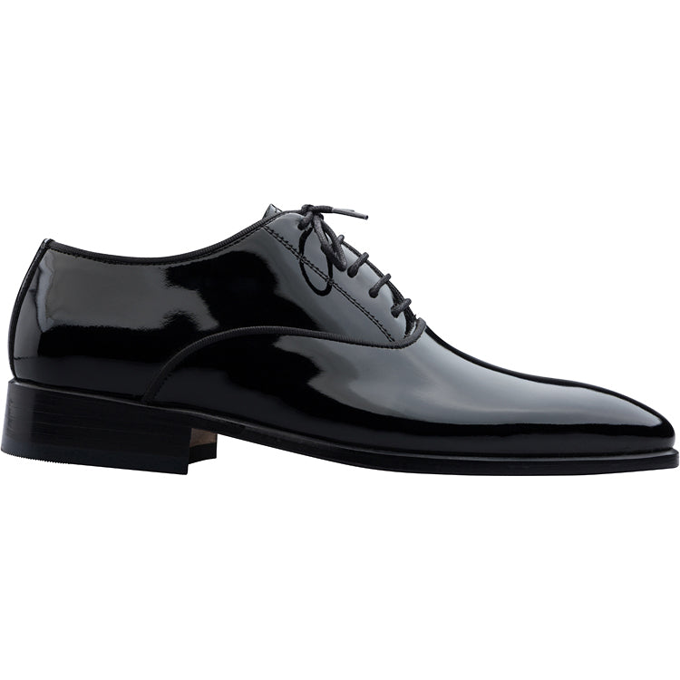 PATENT LEATHER TUXEDO SHOE BLACK