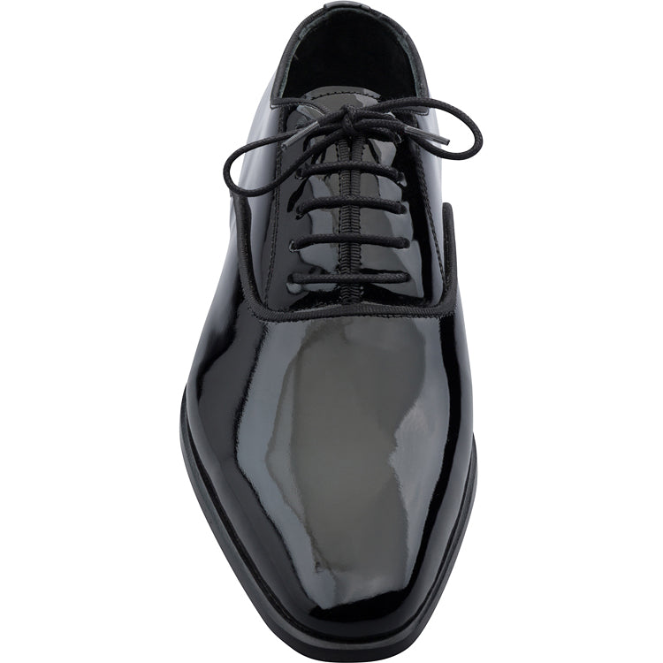PATENT LEATHER TUXEDO SHOE BLACK