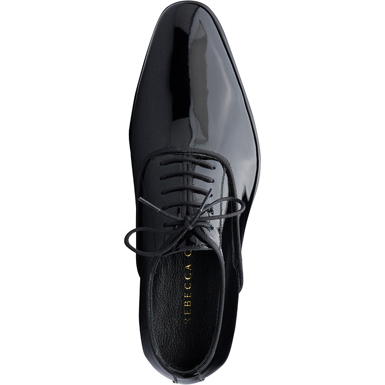 PATENT LEATHER TUXEDO SHOE BLACK