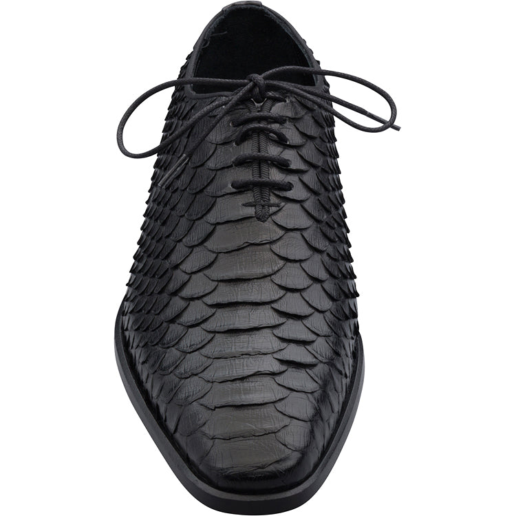 SNAKESKIN TUXEDO SHOE BLACK