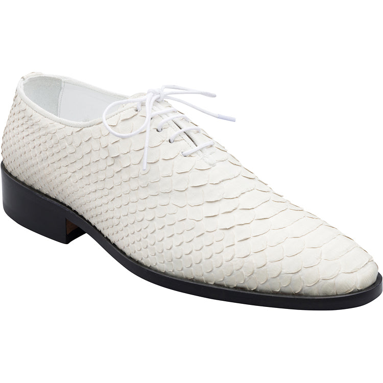 SNAKESKIN TUXEDO SHOE WHITE