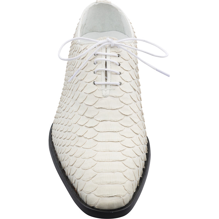 SNAKESKIN TUXEDO SHOE WHITE