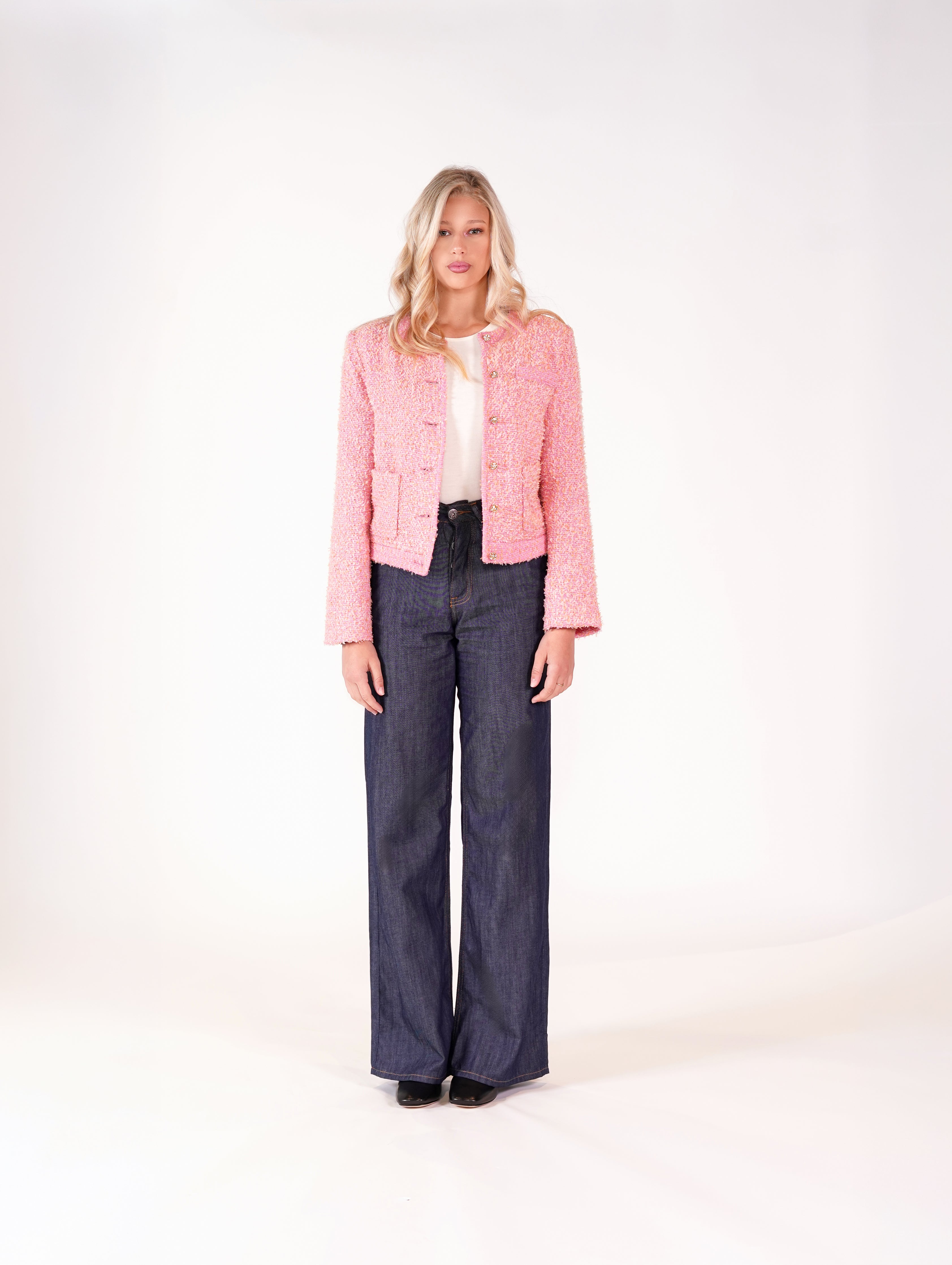 PINK BOUCLE JACKET