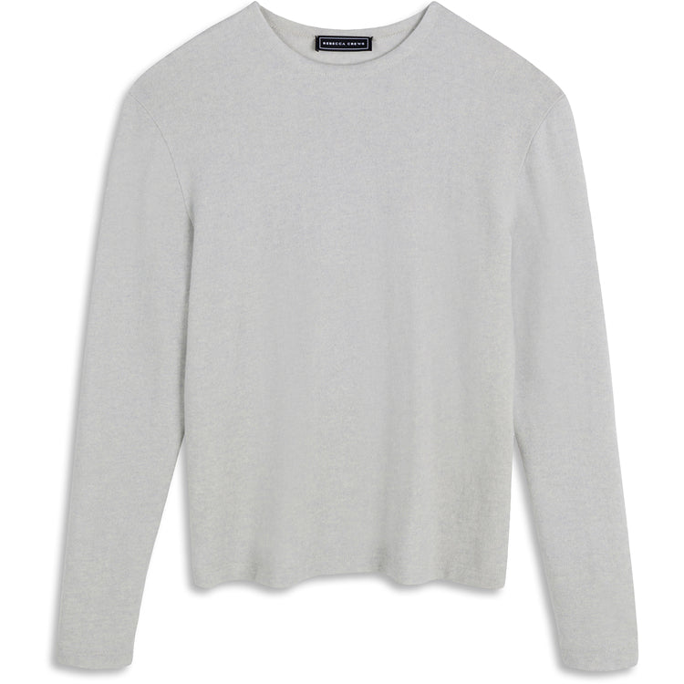 CASHMERE CREW NECK SWEATER LIGHT GREY