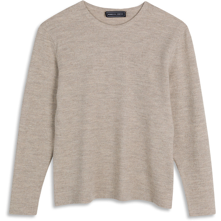 CASHMERE CREW NECK SWEATER STONE
