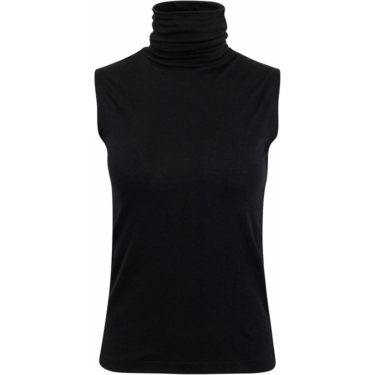 S.O.F.T. SLEEVELESS TURTLENECK BLACK
